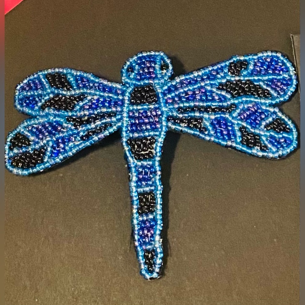 Dragonfly hair barrette handmade in Alaska